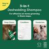 imageEarth Rated 3in1 Deshedding Dog Shampoo and Conditioner Deodorizing Oatmeal Shampoos for Dogs and Puppies Great for Smelly Pets White Tea and Basil Scent 16 ozDeshedding