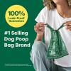 imageEarth Rated Dog Poop Bags with Handles Extra Wide Easy Tie and Guaranteed Leakproof Unscented 120 Handle Bags105 Handles on Rolls