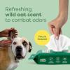 imageEarth Rated VetDeveloped Pet Ear Wipes Hypoallergenic Cleaner for Dogs ampamp Cats Ears to Remove Dirt and Wax Build Up Wild Oat Scent 70 CountWild Oat
