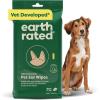 imageEarth Rated VetDeveloped Pet Ear Wipes Hypoallergenic Cleaner for Dogs ampamp Cats Ears to Remove Dirt and Wax Build Up Wild Oat Scent 70 CountWild Oat