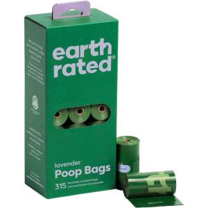 imageEarth Rated Dog Poop Bags Guaranteed Leakproof and Extra Thick Waste Bag Single Refill Rolls for Dogs Lavender Scented 315 CountLavender
