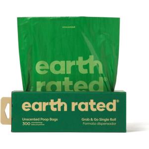 imageEarth Rated Dog Poop Bags Thick Grab and Go Single Roll Ideal for Backyard Pickups Lavender Scented 100 CountUnscented