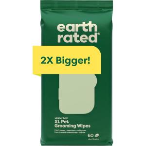 imageEarth Rated VetDeveloped Pet Ear Wipes Hypoallergenic Cleaner for Dogs ampamp Cats Ears to Remove Dirt and Wax Build Up Wild Oat Scent 70 CountUnscented